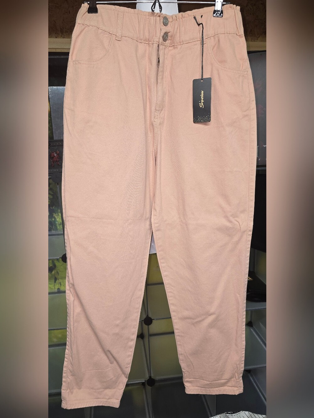 #93 Shinestar Wide Leg Pants in Blush Pink